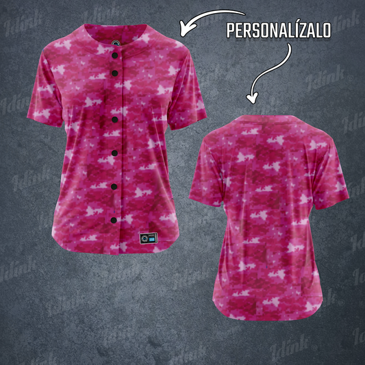 JERSEY BEISBOL DAMA ROSA