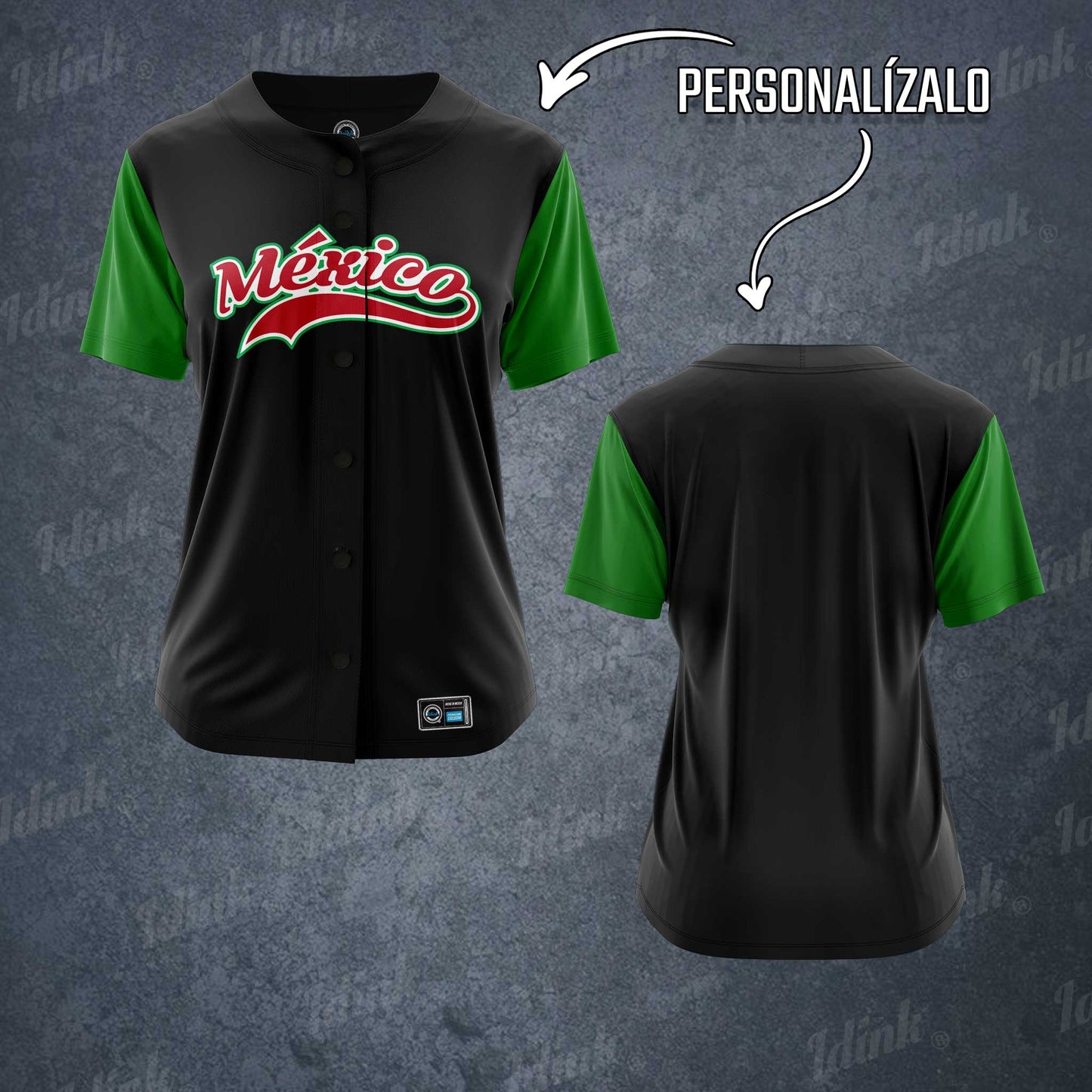 Jersey Béisbol México Black Dama