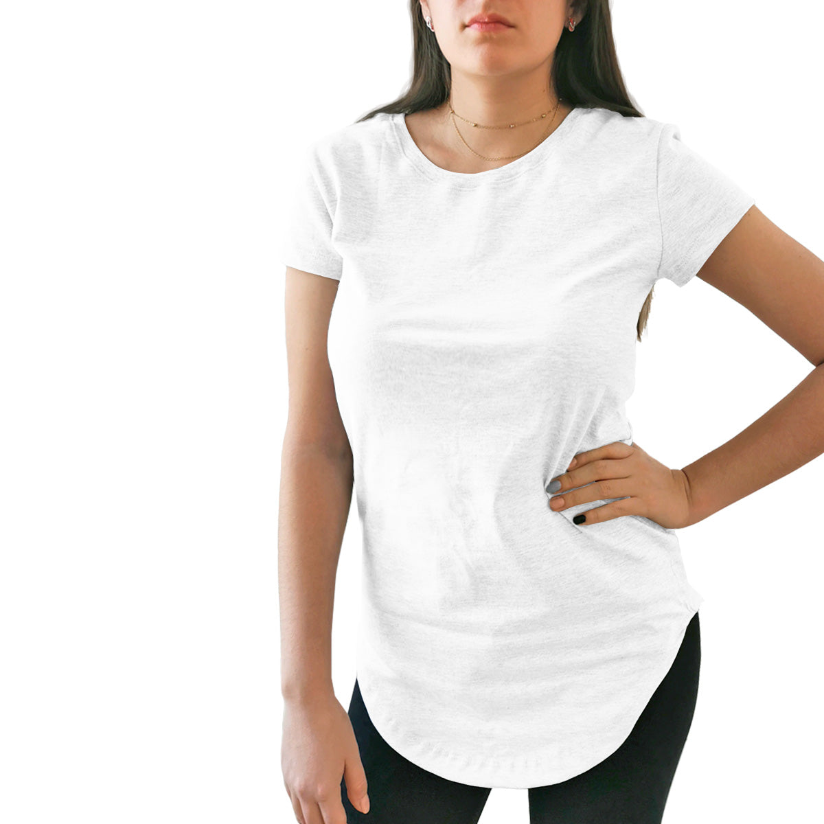 Blusa Long Fit Swag Dama Blanca