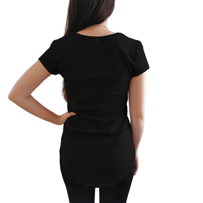 Blusa Long Fit Swag Dama Negra