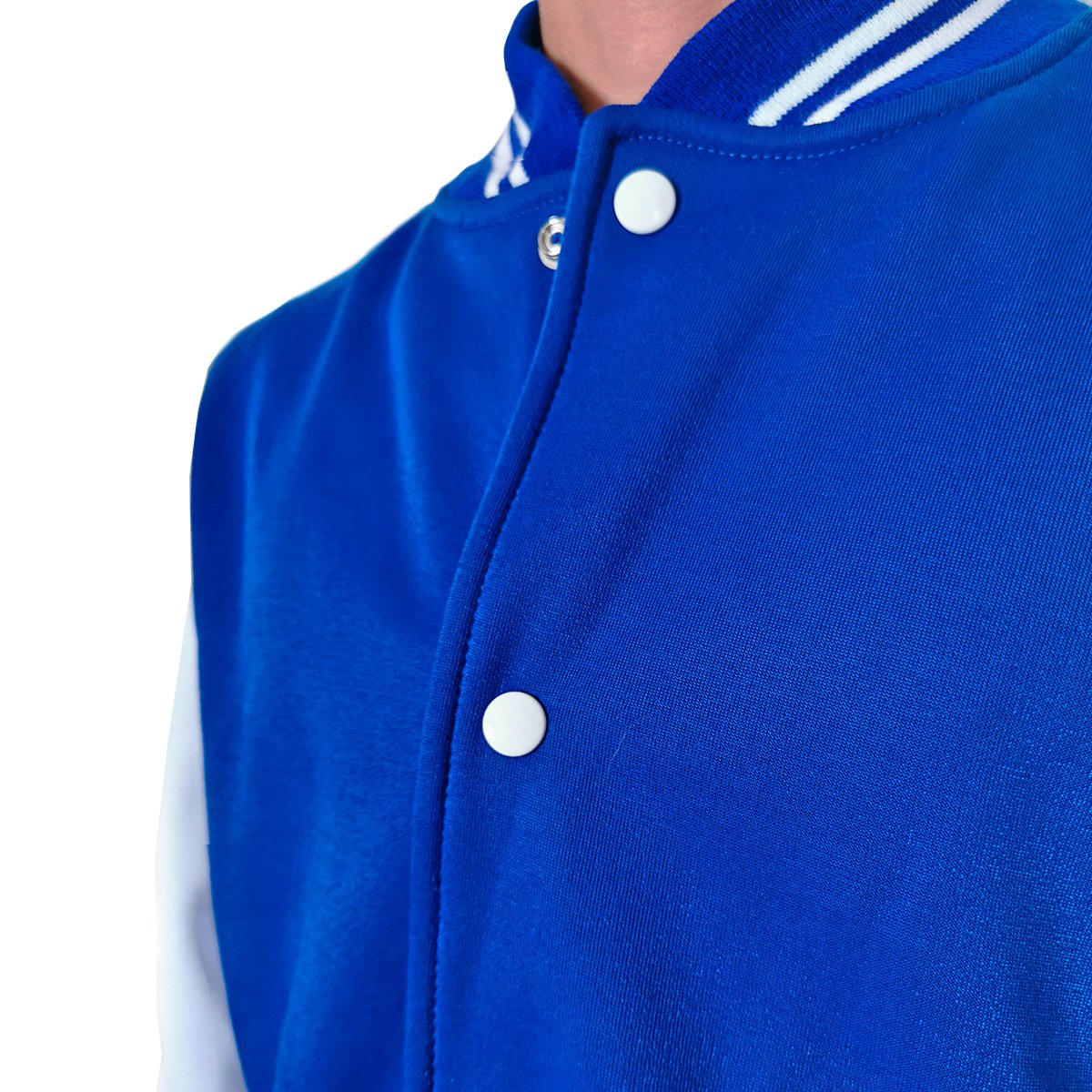 chamarra jacket beisbolera varsity azul blanco