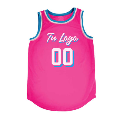 Jersey básquet personalizable rosa RBA