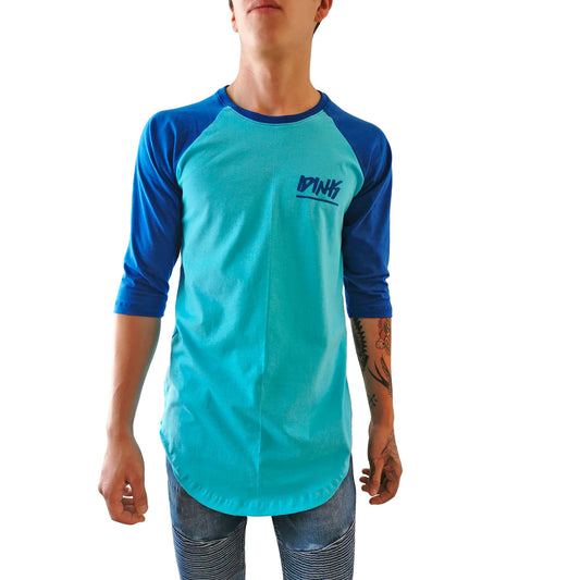 Playera Raglan Long Fit Swag Curva IDINK Azul